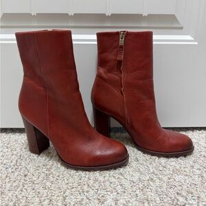 Sam Edelman Red Leather Booties